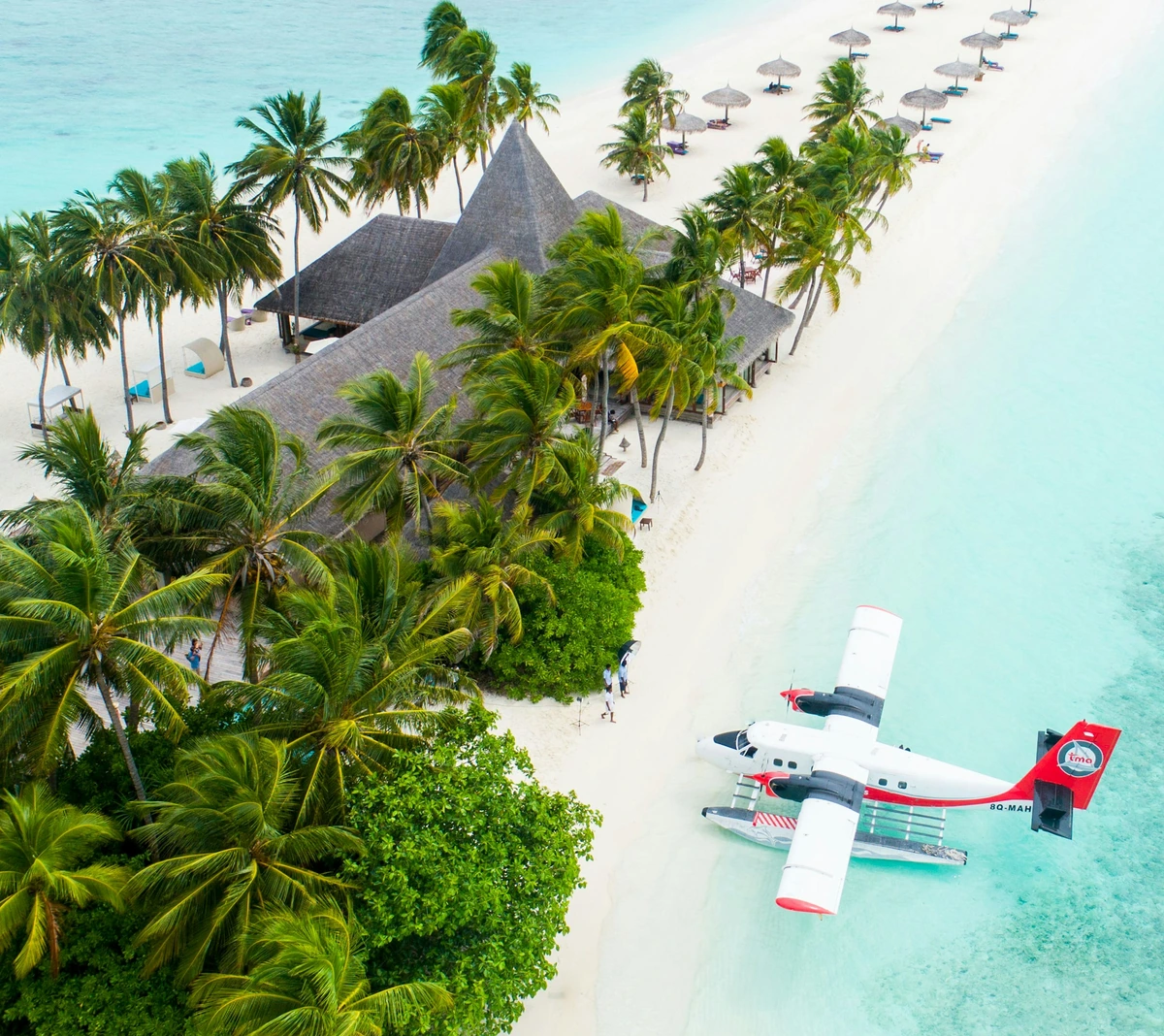 Private jet journey from Dubai to a Maldives island resort